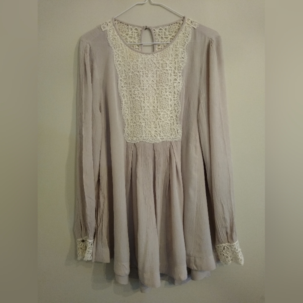 Free People Boho Coastal Cowgirl Tunic Top Blouse Shirt